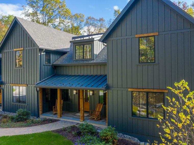 Board-and-batten farmhouse exterior in Raleigh, NC
